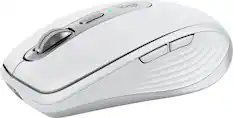 Front. Logitech - MX Anywhere 3S Wireless Bluetooth Optical Fast Scrolling Mouse with Programmable Buttons - Pale Gray.