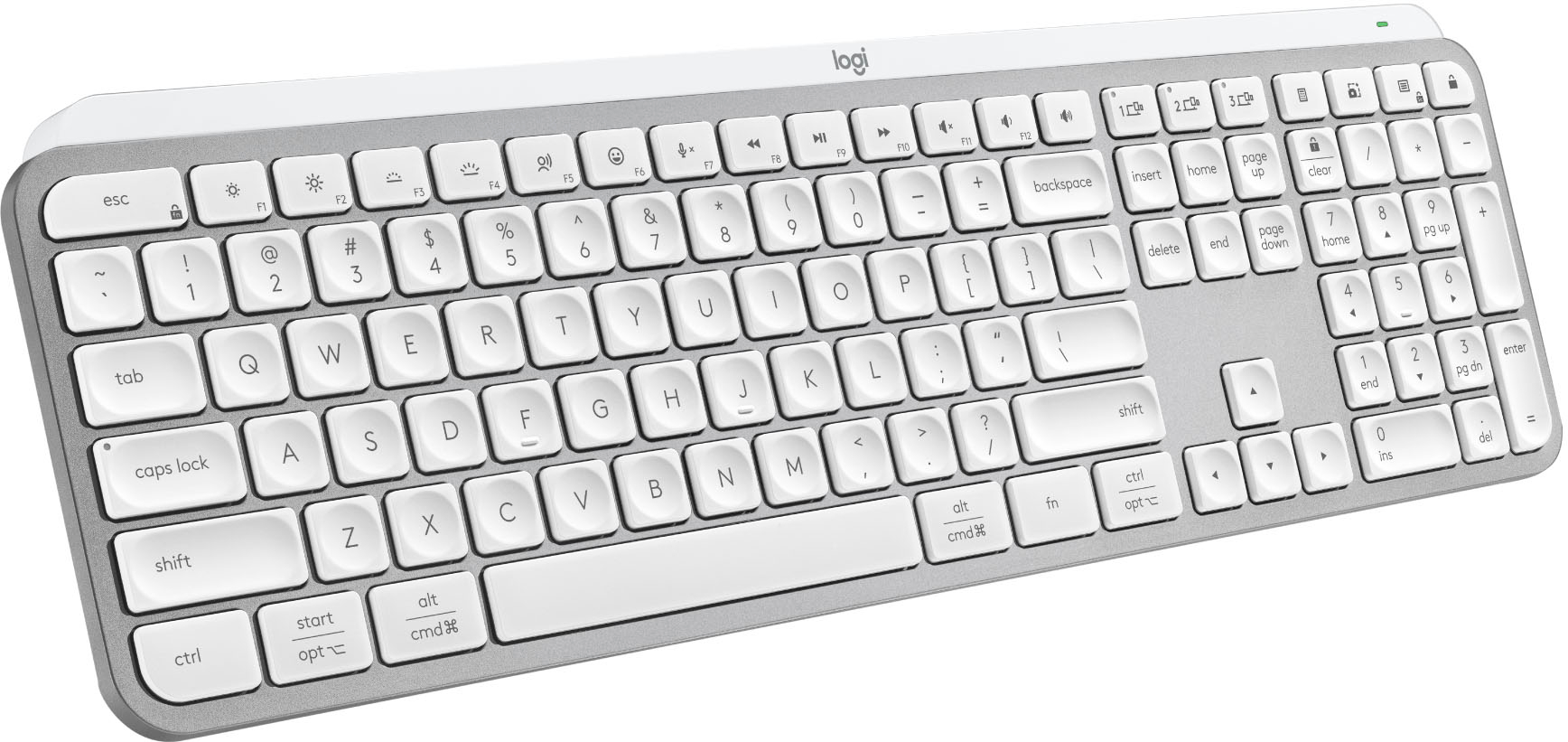 personlighed kapitalisme Uden tvivl Logitech MX Keys S Advanced Full-size Wireless Scissor Keyboard for PC and  Mac with Backlit keys Pale Gray 920-011559 - Best Buy