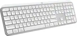 Logitech - MX Keys S Universal Full-size Wireless Scissor Keyboard for PC and Mac with Backlit keys - Pale Gray