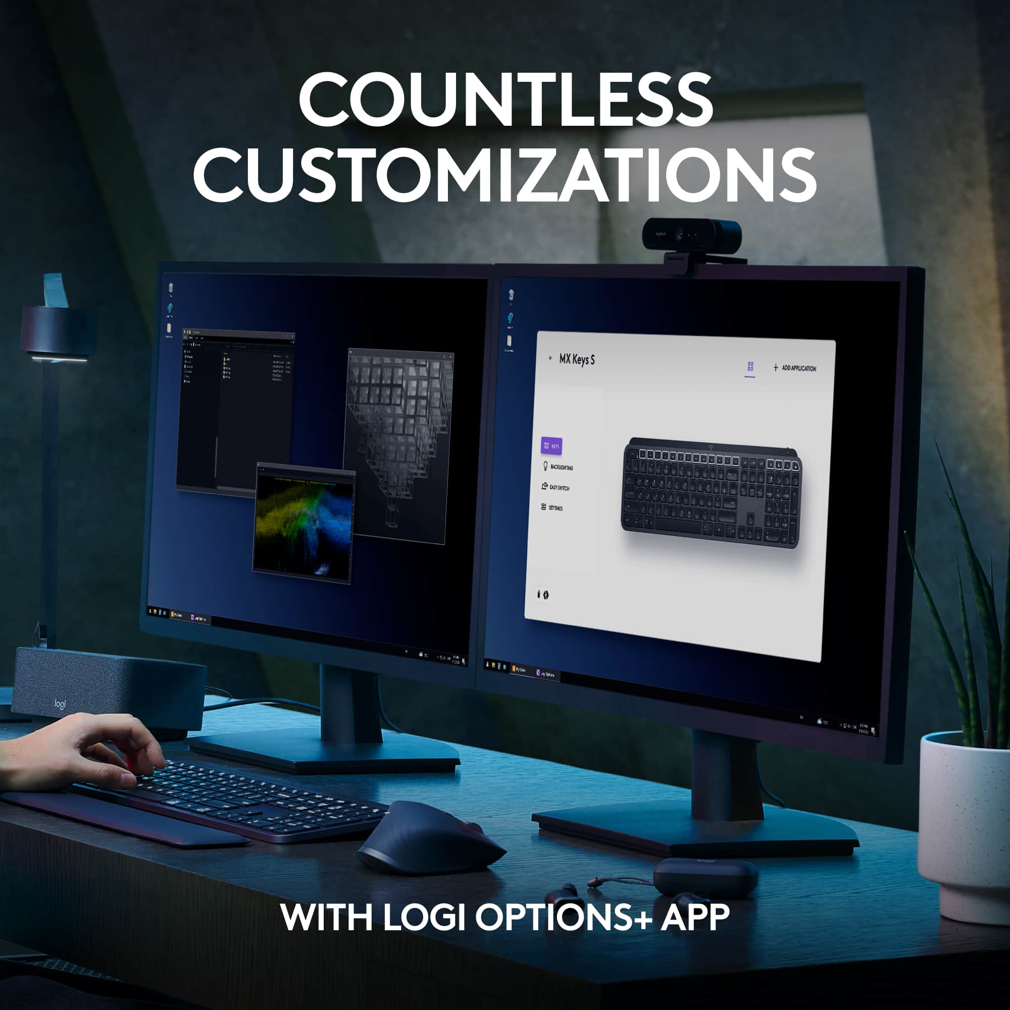 COUNTLESS CUSTOMIZATIONS WITH LOGI OPTIONS+ APP