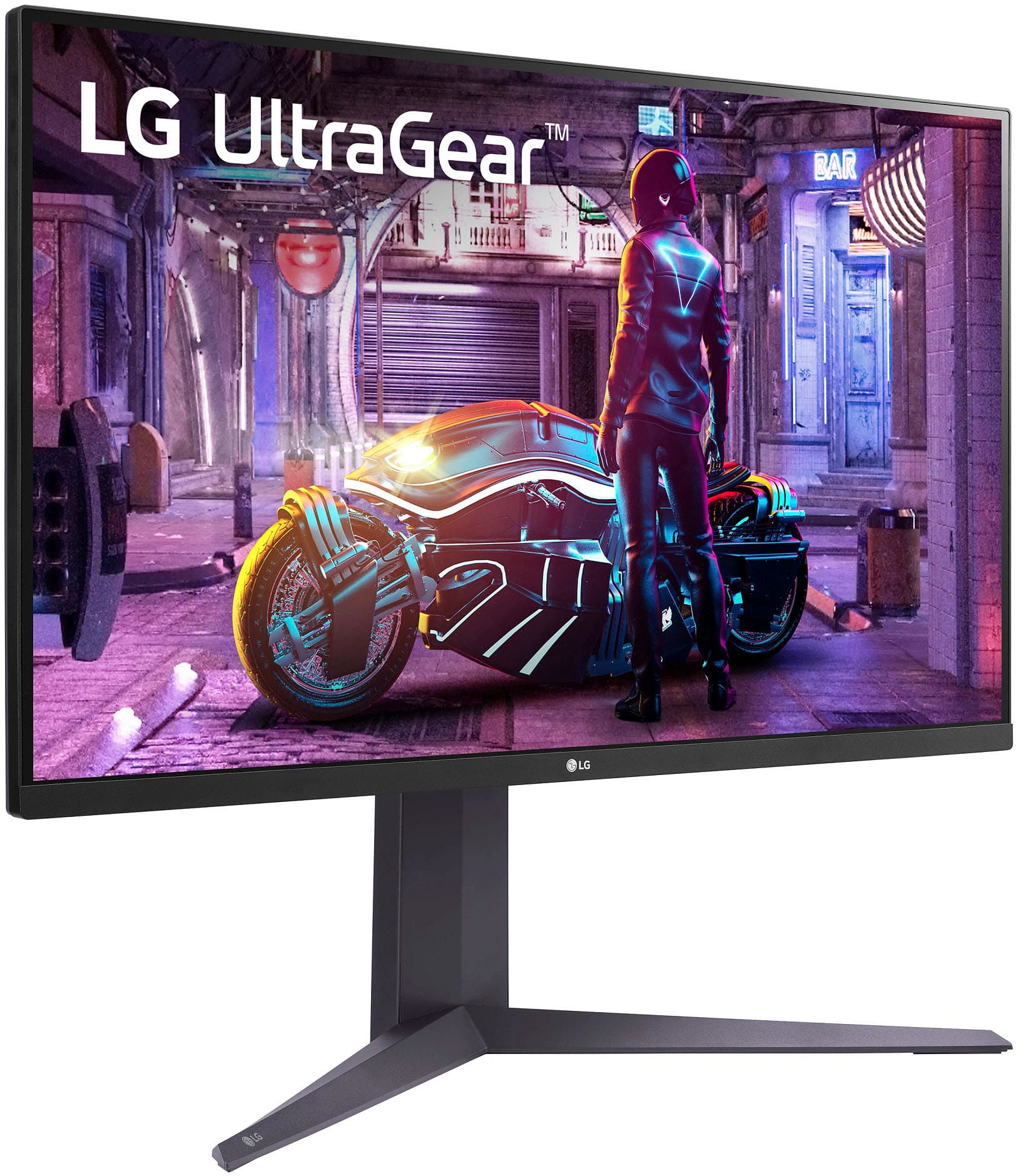 Back. LG - UltraGear 32" LED UHD 1-ms FreeSync Monitor with HDR 10 (DisplayPort, HDMI, USB) - Black.