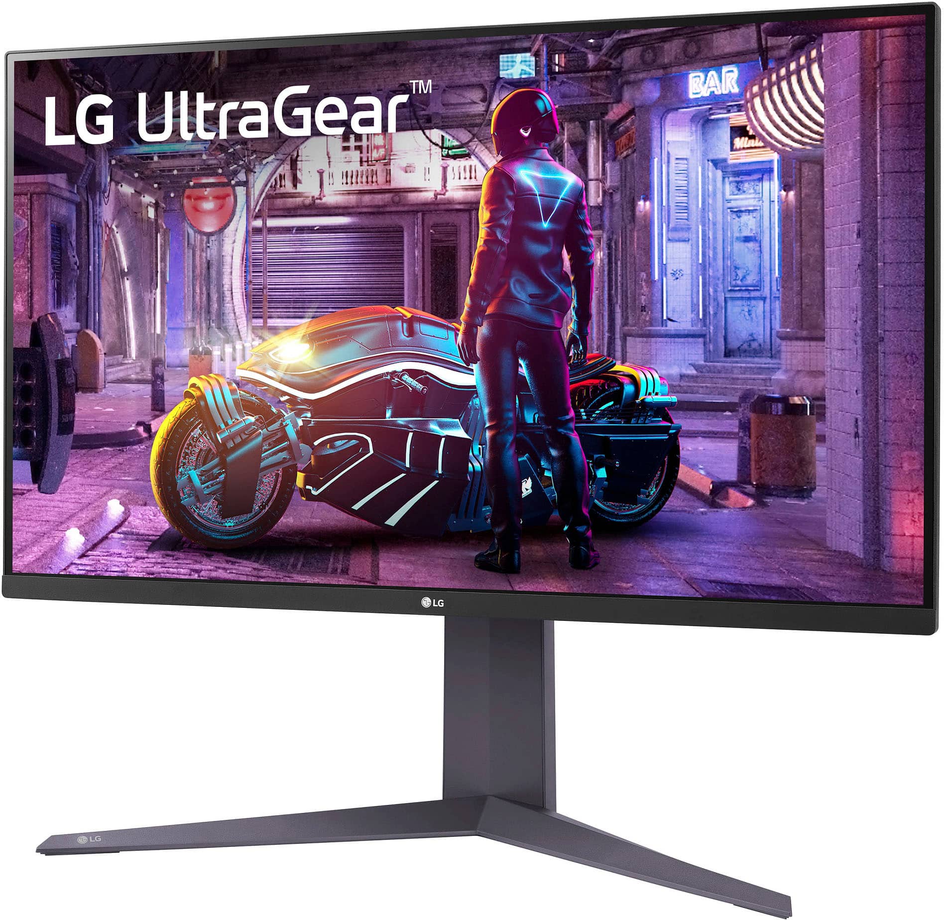 Angle. LG - UltraGear 32" LED UHD 1-ms FreeSync Monitor with HDR 10 (DisplayPort, HDMI, USB) - Black.