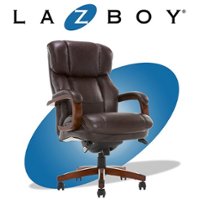 La-Z-Boy - Big & Tall Bonded Leather Executive Chair - Biscuit Brown - Front_Zoom