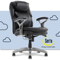 Serta - AIR Health & Wellness Mid-Back Manager's Chair - Black - Angle_Zoom