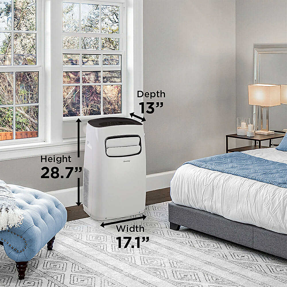 Alt View 14. Danby - DPA065B6WDB-6 250 Sq. Ft. 3-in-1 Portable Air Conditioner 12,000 BTU - White.