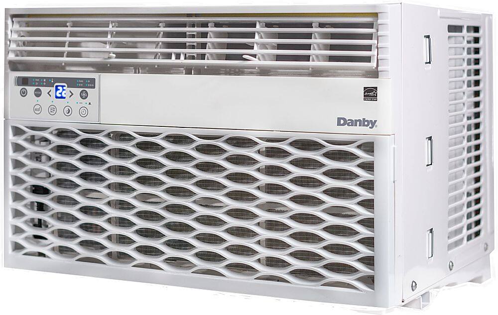 Angle View: Danby - DAC120EB9WDB-6 550 Sq. Ft. 12,000 BTU Window Air Conditioner - White