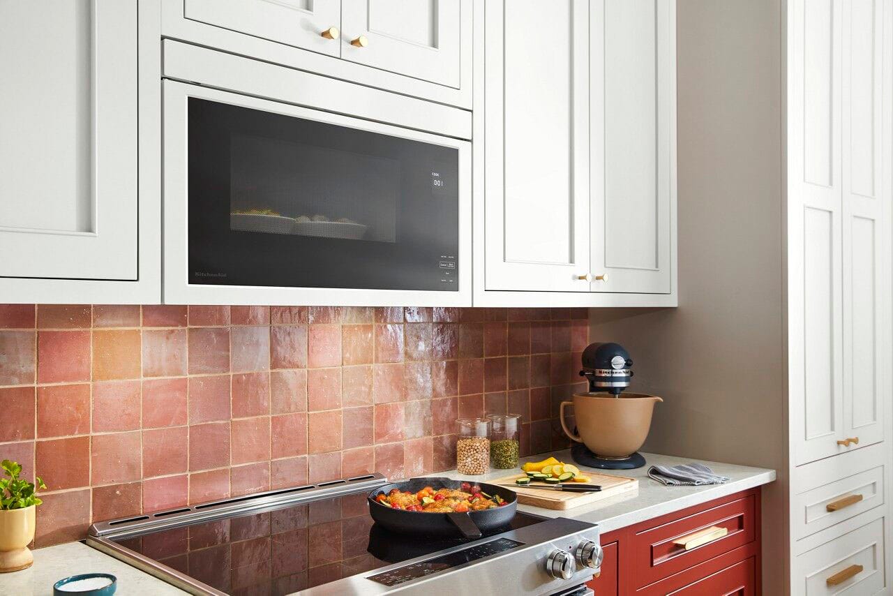 Alt View 18. KitchenAid - 1.1 Cu. Ft. Over-the-Range Microwave with Flush Built-in Design - White.