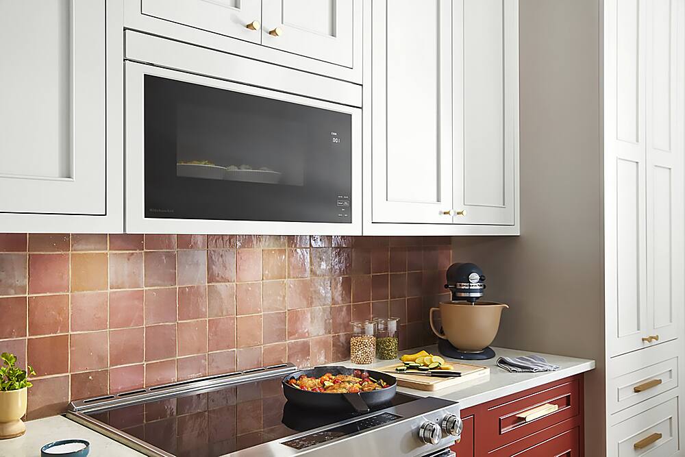 Alt View 20. KitchenAid - 1.1 Cu. Ft. Over-the-Range Microwave with Flush Built-in Design - White.