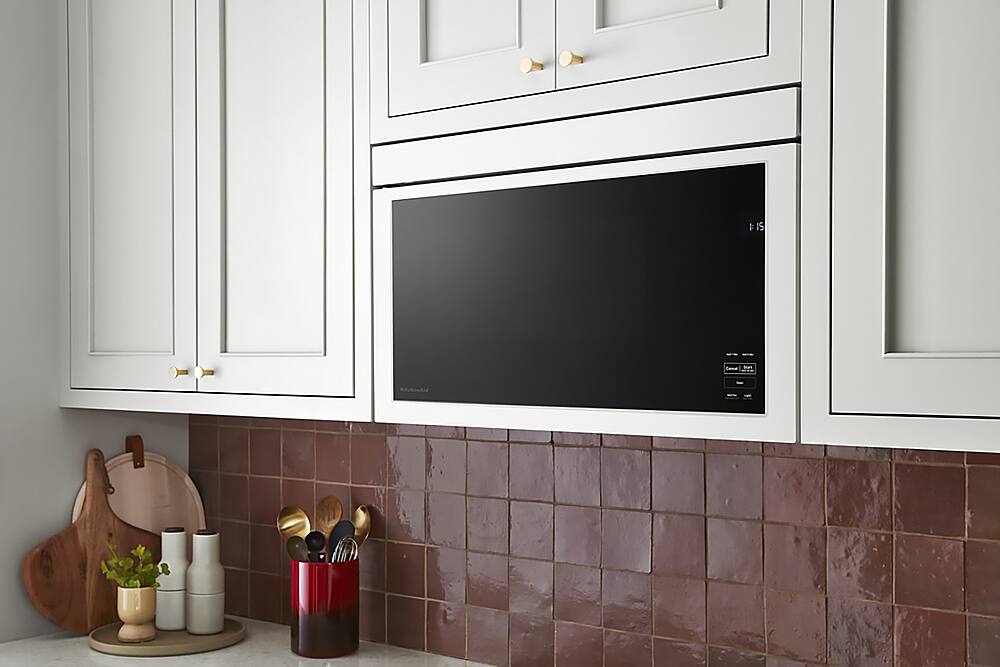 Alt View 21. KitchenAid - 1.1 Cu. Ft. Over-the-Range Microwave with Flush Built-in Design - White.