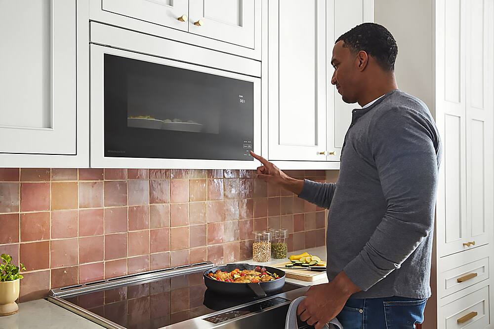 Alt View 22. KitchenAid - 1.1 Cu. Ft. Over-the-Range Microwave with Flush Built-in Design - White.