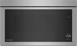 KitchenAid - 1.1 Cu. Ft. Over-the-Range Microwave with Flush Built-in Design - Stainless Steel - Front_Zoom