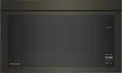 KitchenAid - 1.1 Cu. Ft. Over-the-Range Microwave with Flush Built-in Design - Black Stainless Steel - Front_Zoom