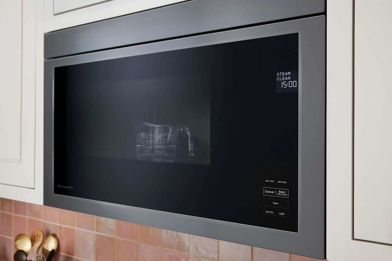 Alt View 11. KitchenAid - 1.1 Cu. Ft. Over-the-Range Microwave with Flush Built-in Design - Black Stainless Steel.