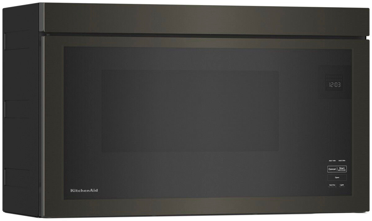Alt View 14. KitchenAid - 1.1 Cu. Ft. Over-the-Range Microwave with Flush Built-in Design - Black Stainless Steel.