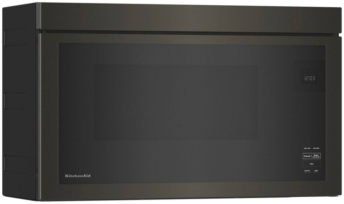 Alt View 14. KitchenAid - 1.1 Cu. Ft. Over-the-Range Microwave with Flush Built-in Design - Black Stainless Steel.