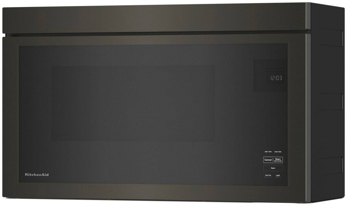Alt View 13. KitchenAid - 1.1 Cu. Ft. Over-the-Range Microwave with Flush Built-in Design - Black Stainless Steel.