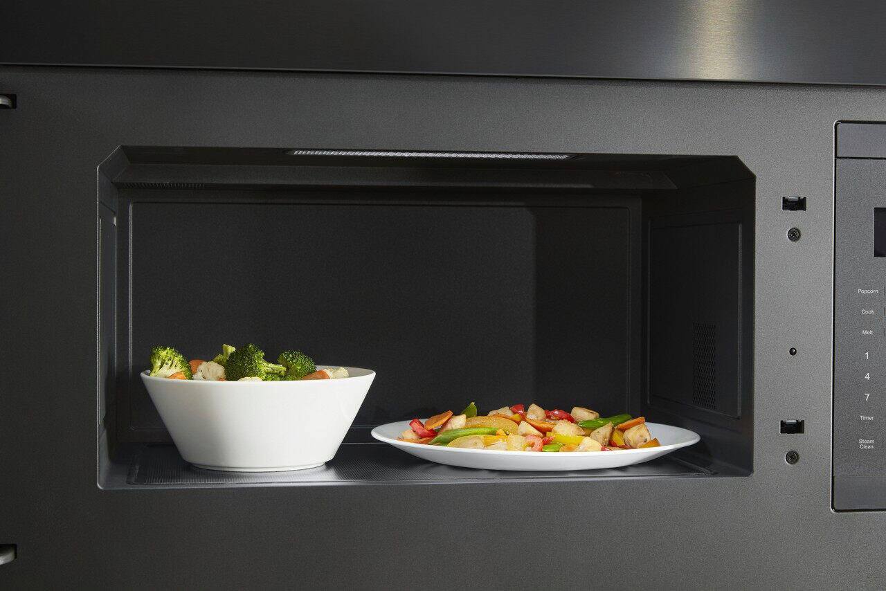 Alt View 20. KitchenAid - 1.1 Cu. Ft. Over-the-Range Microwave with Flush Built-in Design - Black Stainless Steel.