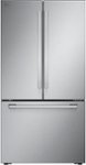 Front. LG - STUDIO 26.5 Cu. Ft. French Door Counter Depth Smart Refrigerator with Internal Water Dispenser - Stainless Steel.