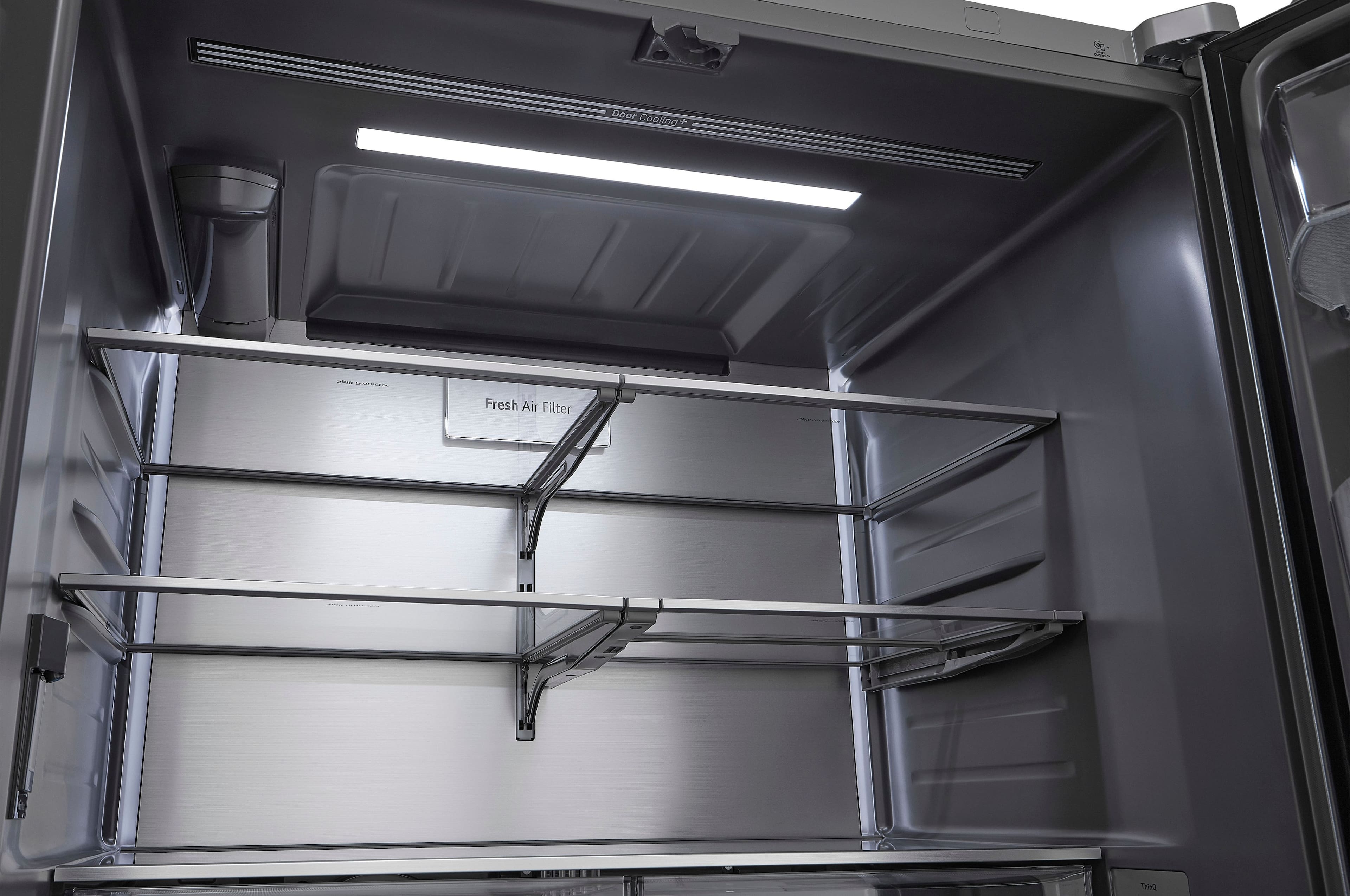 Alt View 15. LG - STUDIO Counter-Depth MAX 26.5 Cu. Ft. French Door Smart Refrigerator with Internal Water Dispenser - Printproof Stainless Steel.