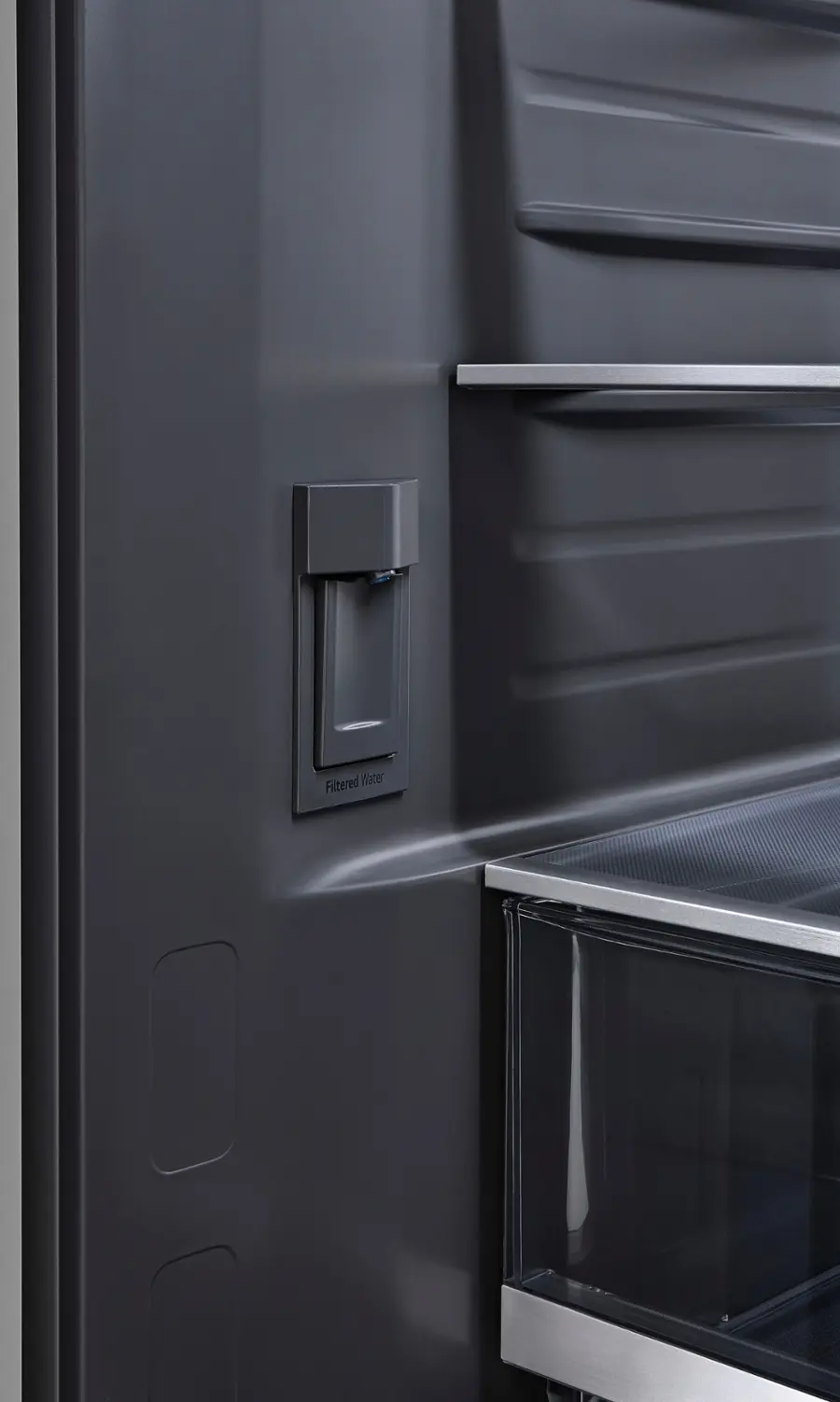 Alt View 17. LG - STUDIO Counter-Depth MAX 26.5 Cu. Ft. French Door Smart Refrigerator with Internal Water Dispenser - Printproof Stainless Steel.