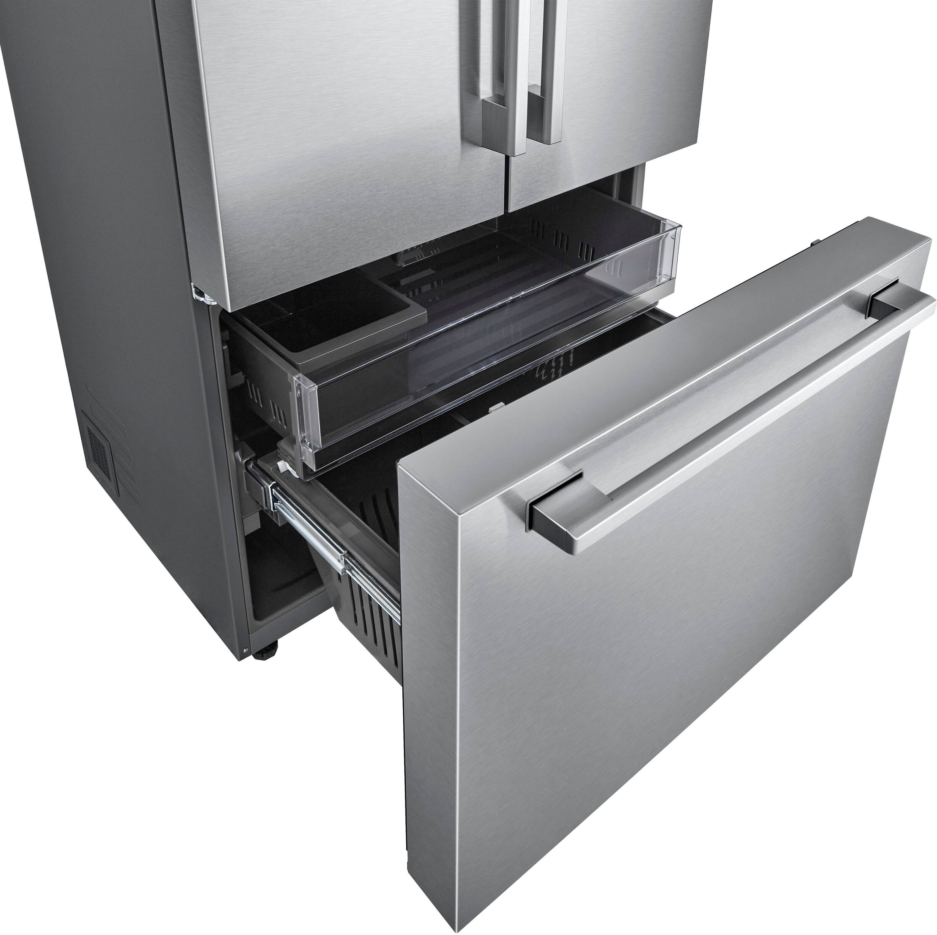 Alt View 19. LG - STUDIO Counter-Depth MAX 26.5 Cu. Ft. French Door Smart Refrigerator with Internal Water Dispenser - Printproof Stainless Steel.