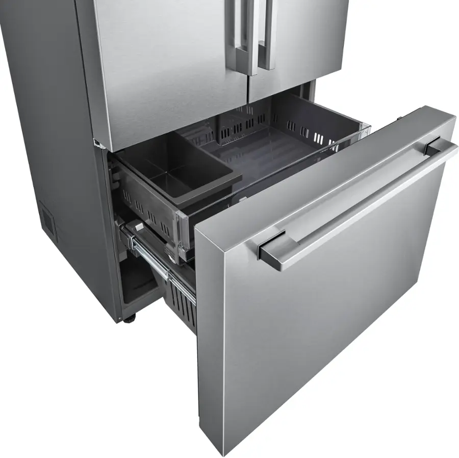 Alt View 21. LG - STUDIO Counter-Depth MAX 26.5 Cu. Ft. French Door Smart Refrigerator with Internal Water Dispenser - Printproof Stainless Steel.