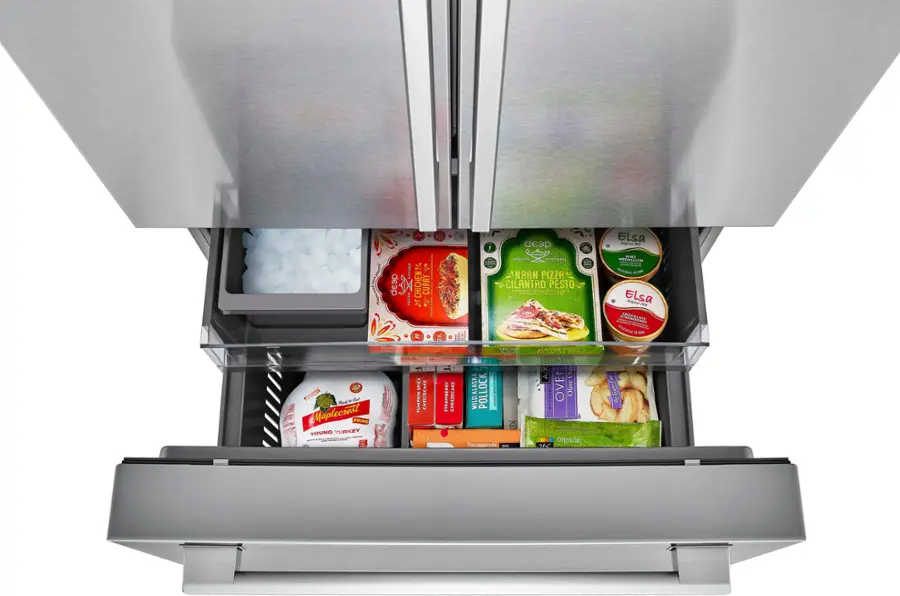 Alt View 24. LG - STUDIO Counter-Depth MAX 26.5 Cu. Ft. French Door Smart Refrigerator with Internal Water Dispenser - Printproof Stainless Steel.