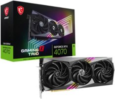 MSI - NVIDIA GeForce RTX 4070 Gaming X Trio 12G 12GB DDR6X PCI Express 4.0 Graphics Card - Front_Zoom