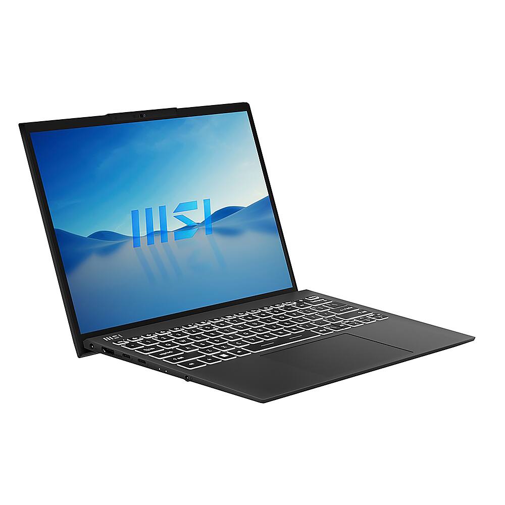 Angle. MSI - Prestige 13 Evo 13.3" Laptop - Intel Core i7-1360P with 32GB Memory - 1TB SSD - Stellar Gray.