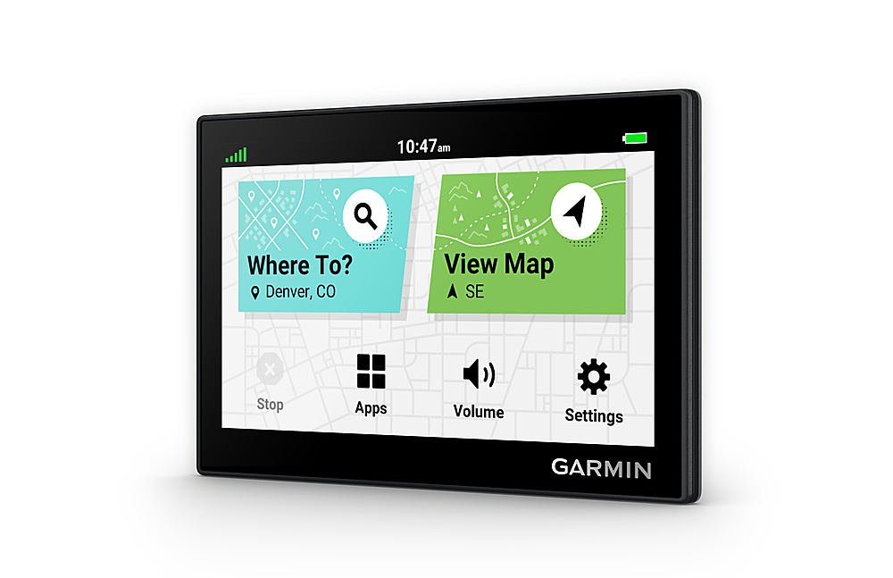 Left View: Garmin - Drive 53 5" GPS - Black