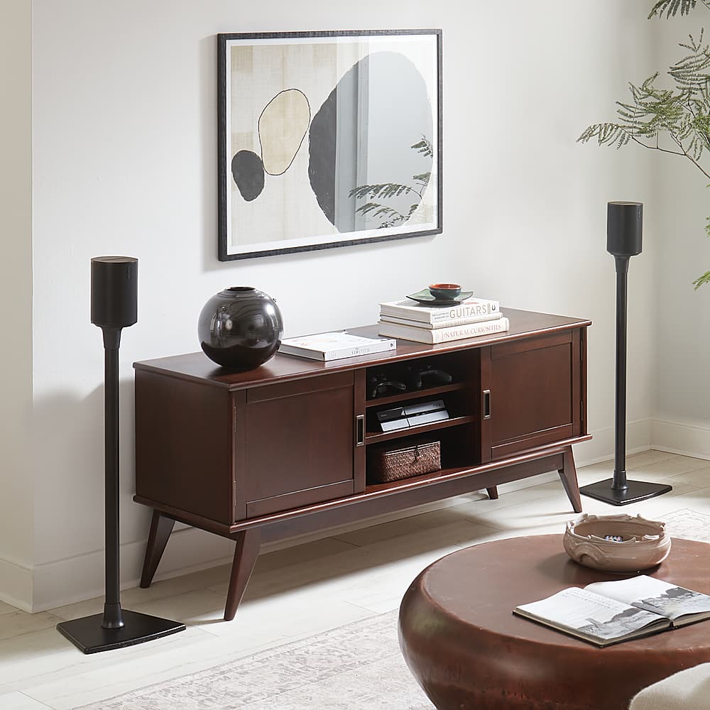 Alt View 12. Sanus - Wireless Speaker Stands for Sonos Era 100 (Pair) - Black.
