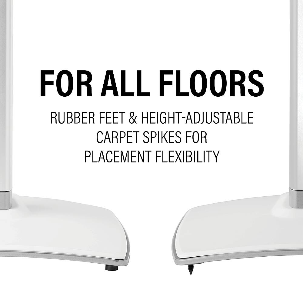 For All Floors: Rubber Feet & Height-Adjustable Carpet Spikes for Placement Flexibility.