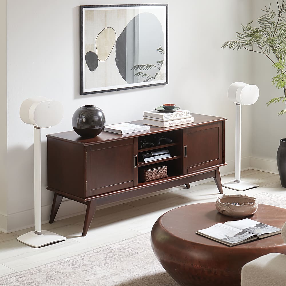 Alt View 12. Sanus - Wireless Speaker Stands for Sonos Era 300 (Pair) - White.