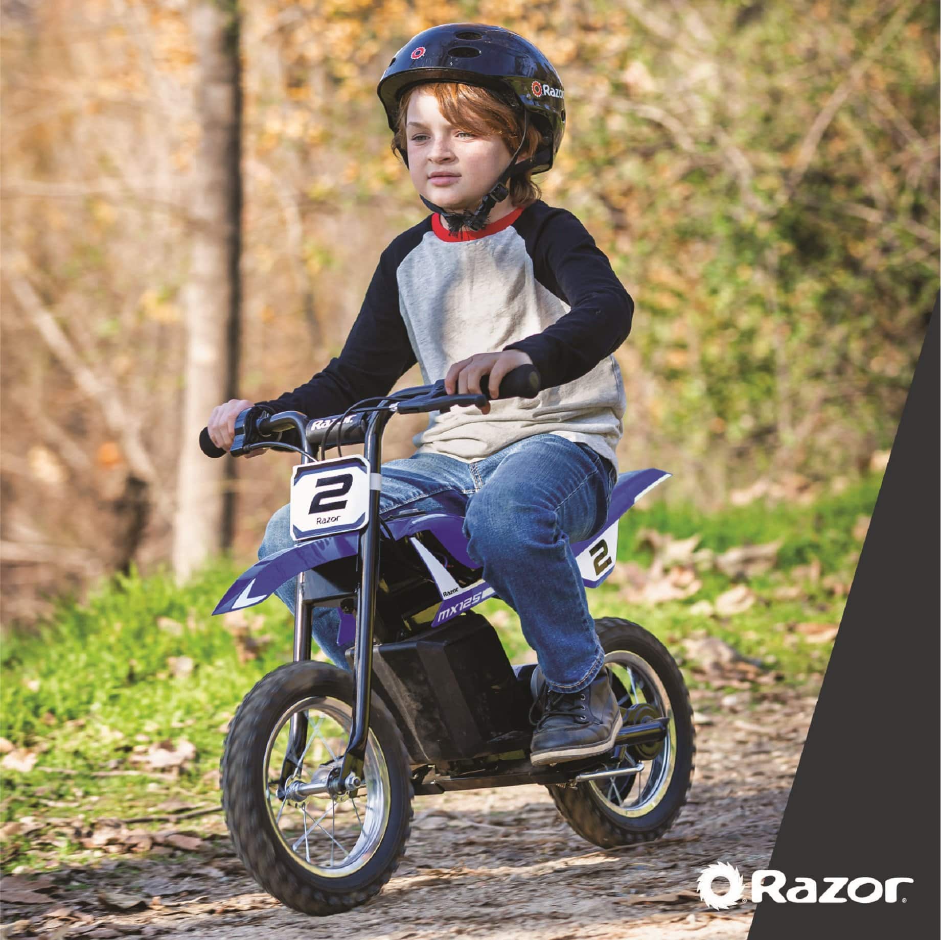 Alt View 15. Razor - MX125 Dirt Rocket eBike w/ 5.3 Miles Max Operating Range and 8 mph Max Speed - Blue.