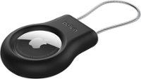 Belkin - Secure Holder with Cable, Lock & Protect, Durable Scratch Resistant Case, Keychain for Apple AirTag - Black - Angle_Zoom
