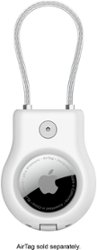 Belkin - Secure Holder with Cable, Lock & Protect, Durable Scratch Resistant Case, Keychain for Apple AirTag - White - Angle_Zoom