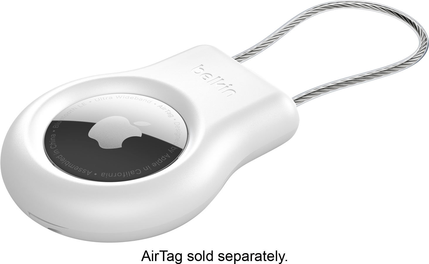 Belkin Secure Holder with Wire Cable for AirTag - White - Micro Center