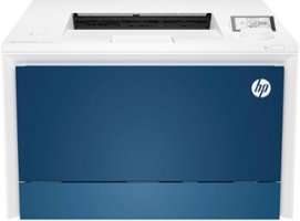 HP - LaserJet Pro 4201dw Wireless Color Laser Printer - White/Blue - Front_Zoom