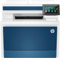 HP - LaserJet Pro 4301fdn Color All-in-One Laser Printer - White/Blue - Front_Zoom