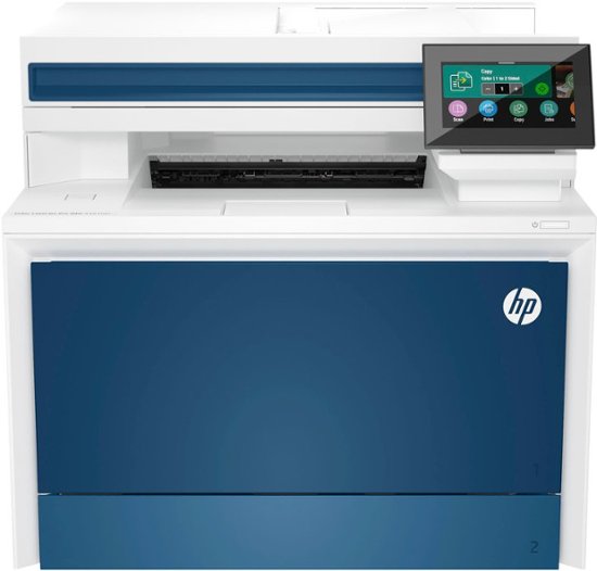 HP LaserJet 4301fdn Color All-in-One Laser Printer White/Blue 4301fdn - Best