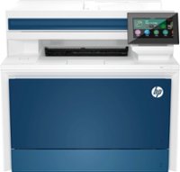 HP - LaserJet Pro 4301fdw Wireless Color All-in-One Laser Printer - White/Blue - Front_Zoom