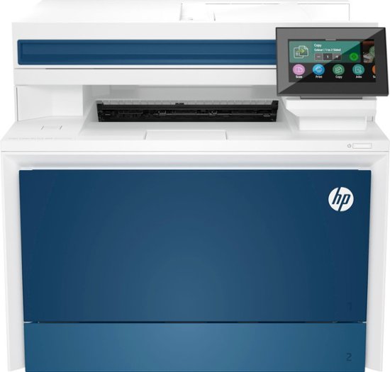 HP LaserJet Pro 4301fdw Wireless Color All-in-One Printer White/Blue 4301fdw - Best Buy