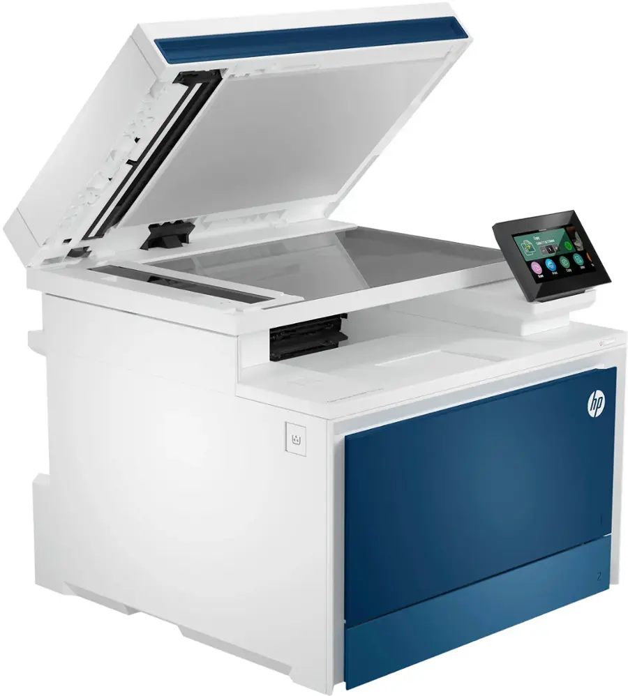 Alt View 15. HP - LaserJet Pro 4301fdw Wireless Color All-in-One Laser Printer - White/Blue.