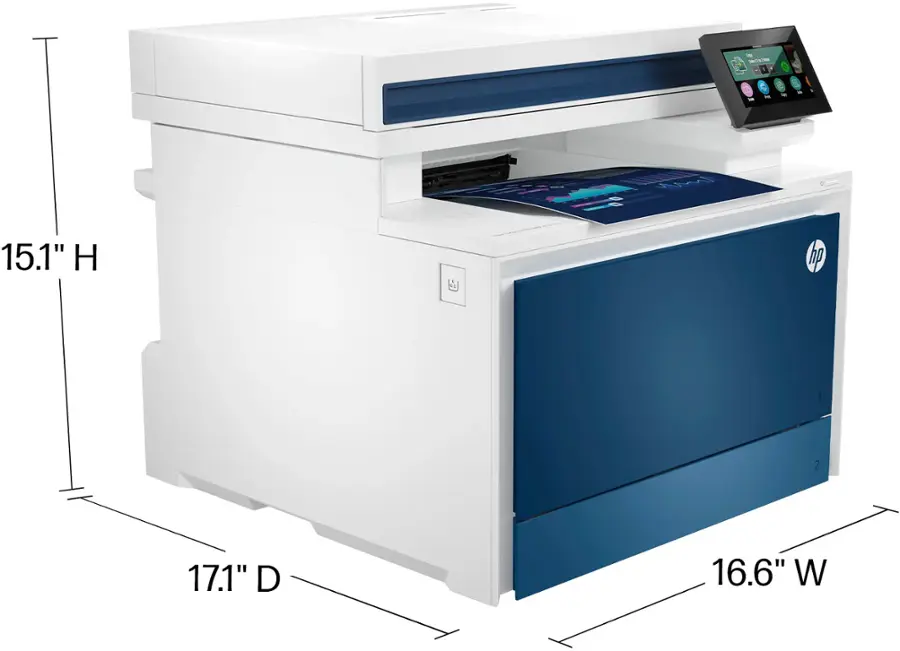 Alt View 18. HP - LaserJet Pro 4301fdw Wireless Color All-in-One Laser Printer - White/Blue.