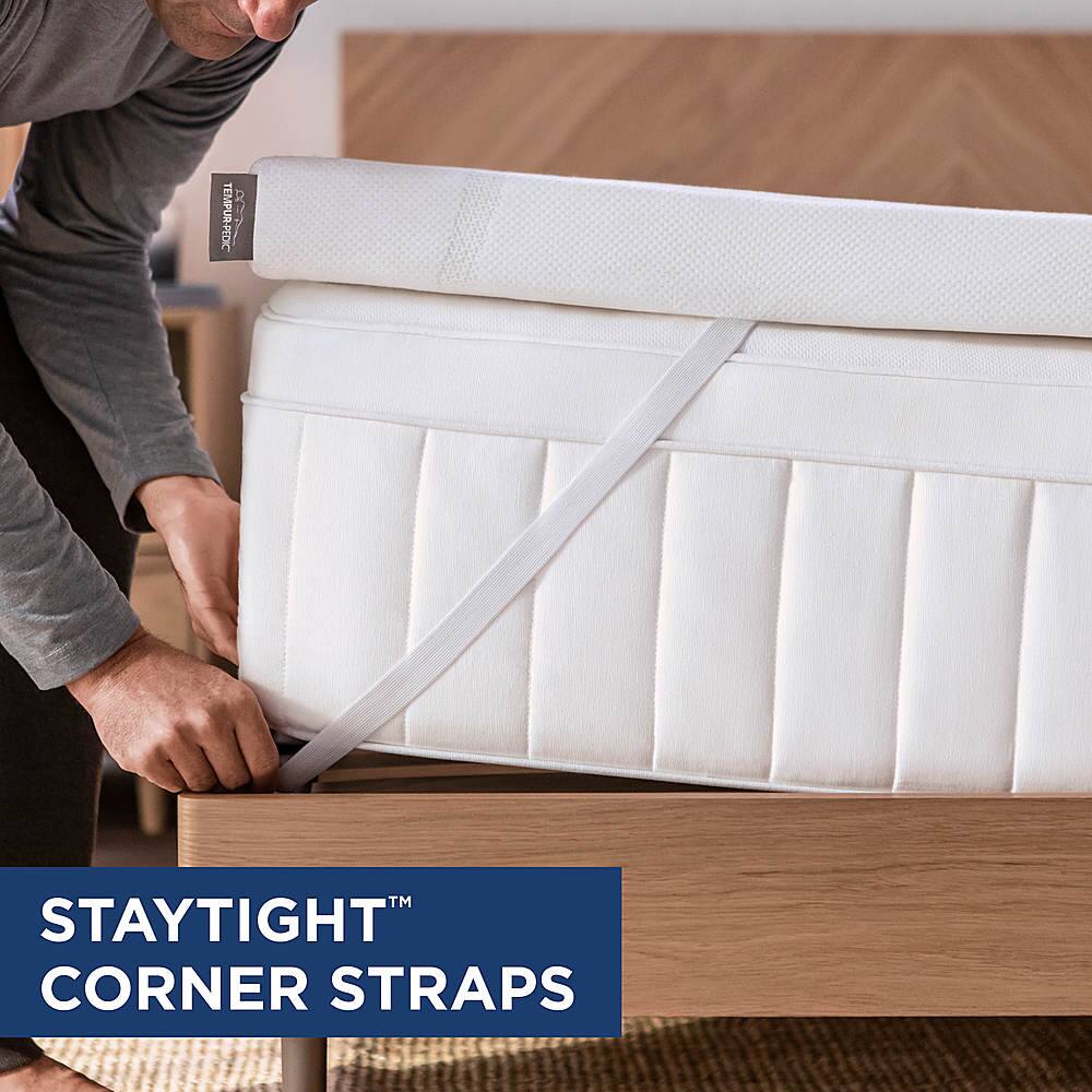 Alt View 12. Tempur-Pedic - TEMPUR-Adapt® 3" Memory Foam Mattress Topper, Caifornia  King - White.