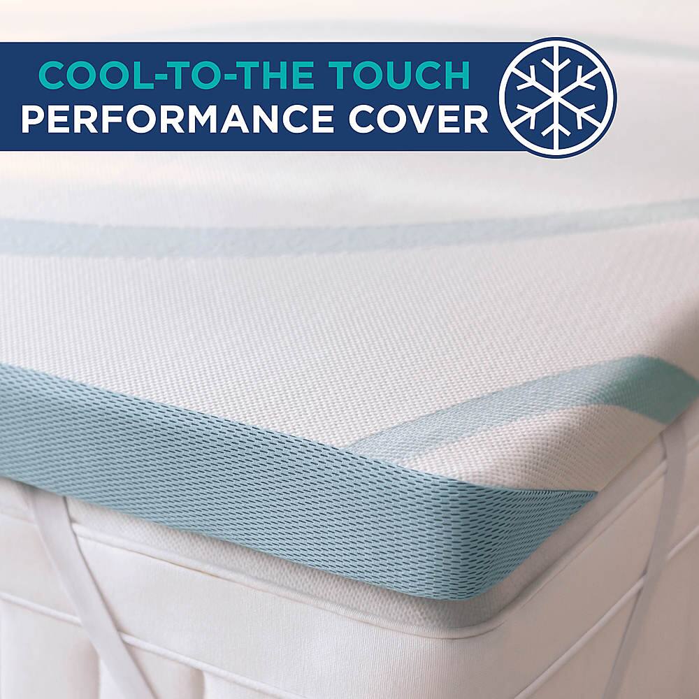 Alt View 11. Tempur-Pedic - TEMPUR-Adapt® + Cooling 3" Memory Foam Mattress Topper, Twin - White.