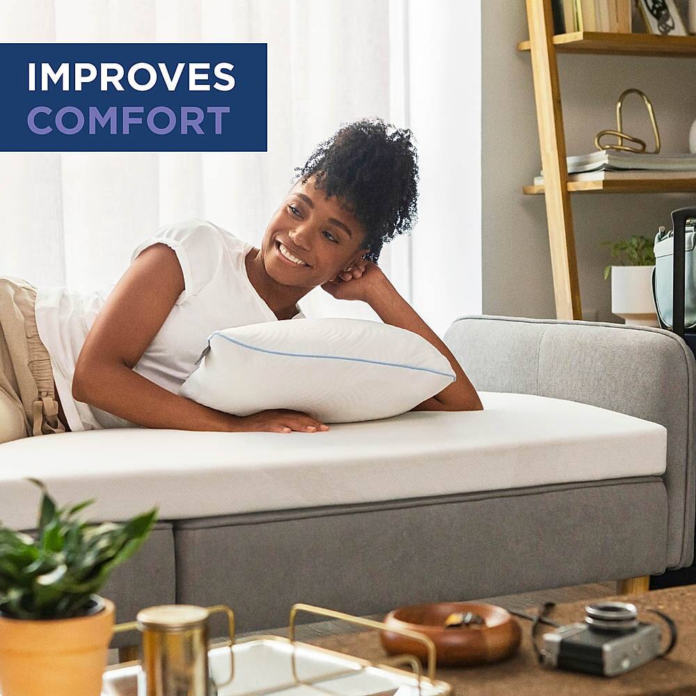 Alt View 13. Tempur-Pedic - TEMPUR-Adapt® 3" Memory Foam Mattress Topper, King - White.