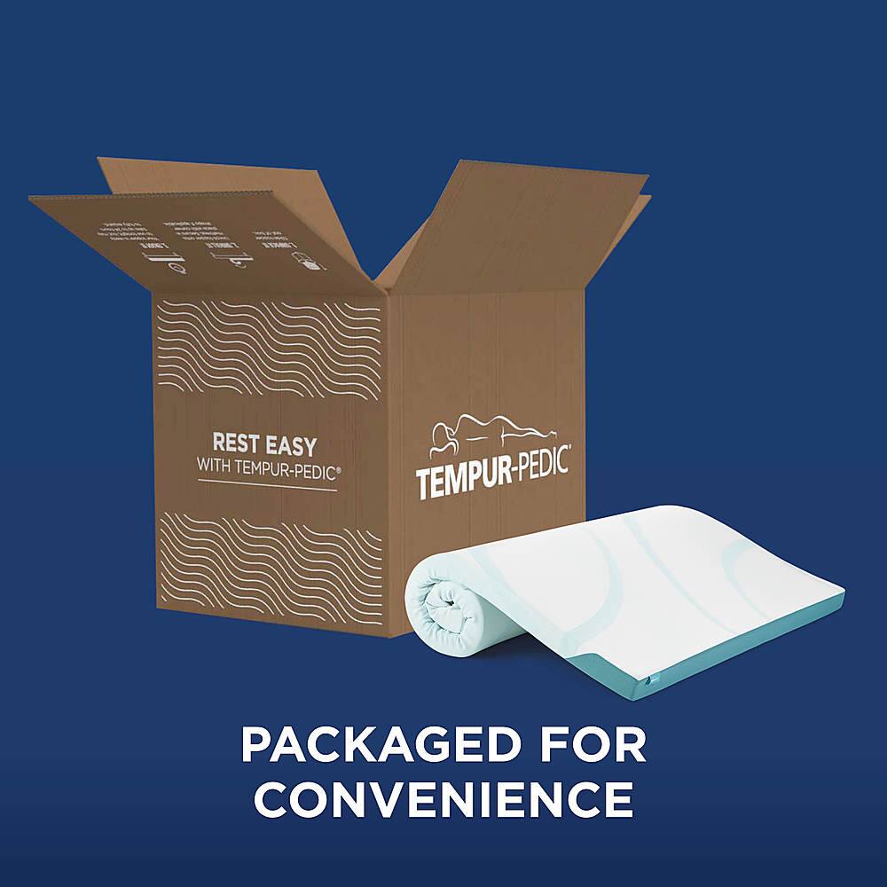 Alt View 13. Tempur-Pedic - TEMPUR-Cloud® 2" Memory Foam Mattress Topper, Queen - White.