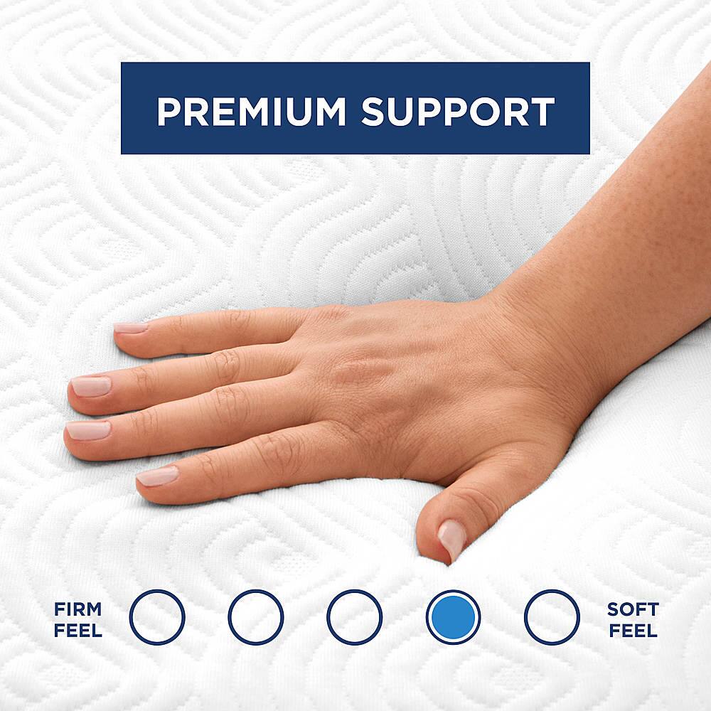 Left. Tempur-Pedic - TEMPUR-Cloud® 2" Memory Foam Mattress Topper, Queen - White.