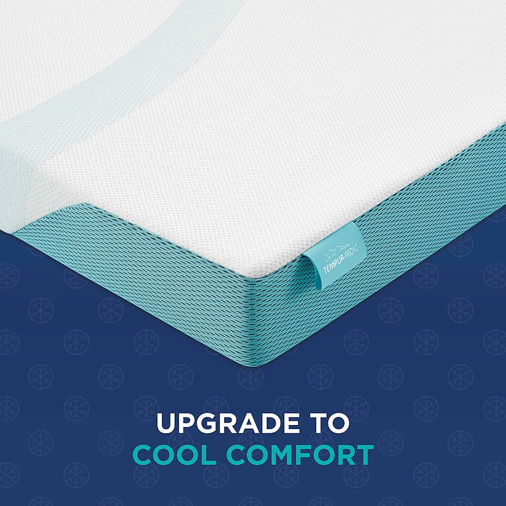 Alt View 16. Tempur-Pedic - TEMPUR-Adapt® + Cooling 3" Memory Foam Mattress Topper, King - White.